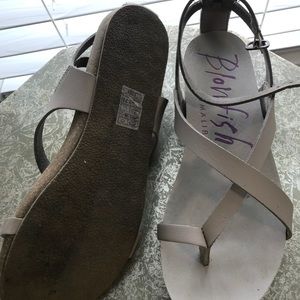 Gently worn blowfish sandals